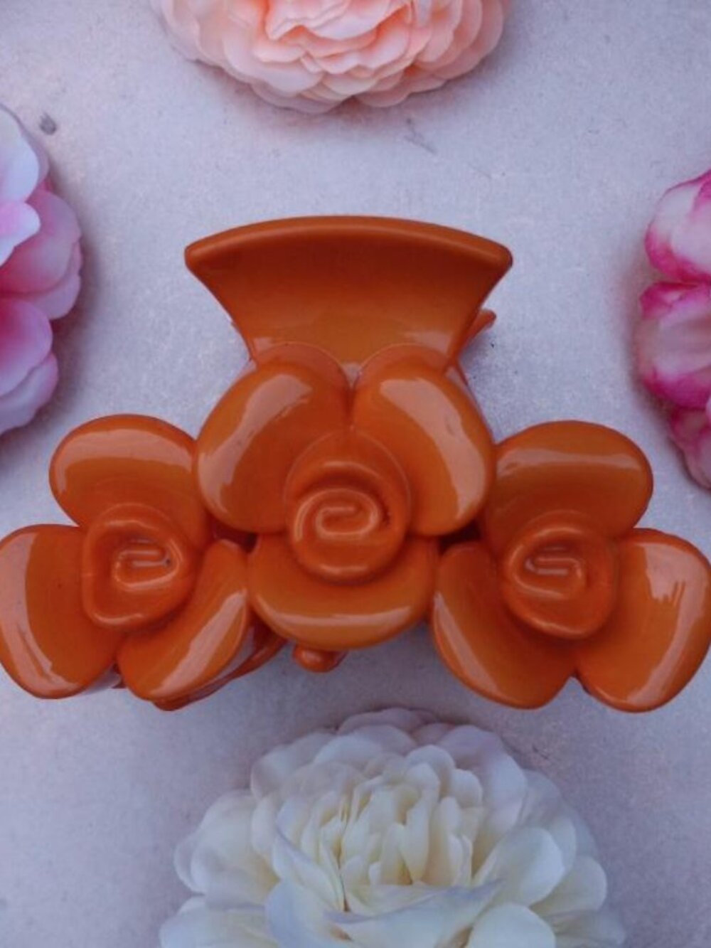 Fashion Claw Long Hair Tie Floral Girl Women Casual Spring Summer Accessory Gift